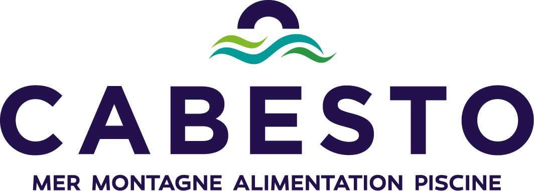 Logo de Cabesto, marque de mer, montagne, alimentation et piscine 